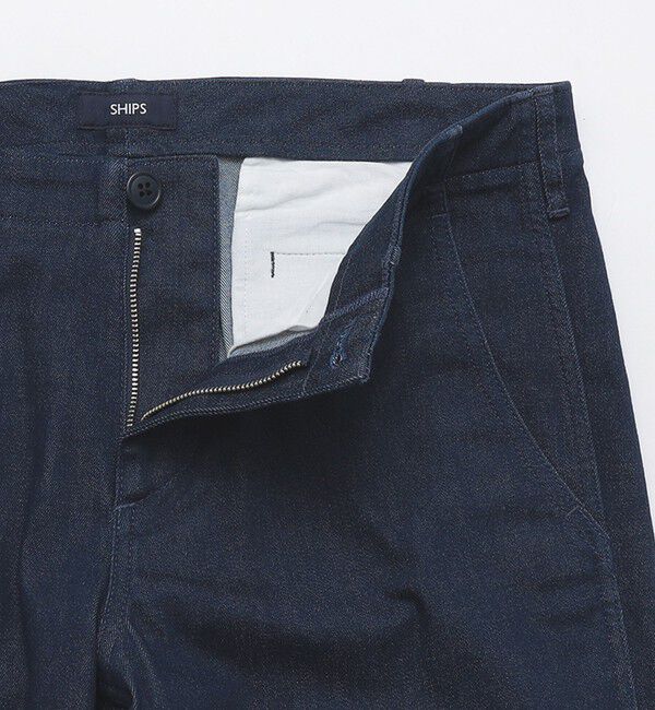 SHIPS「SHIPS: デニム ライク テーパード スリム チノパンツ」|チノ|