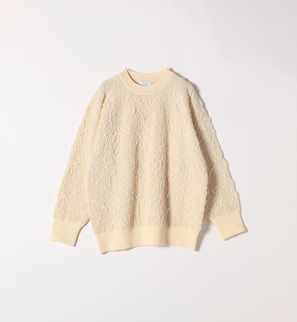 SHIPS any「【WEB限定】SHIPS any:〈手洗い可能〉ジャカード バンピー クルーネック プルオーバー」|ニット・セーター|
