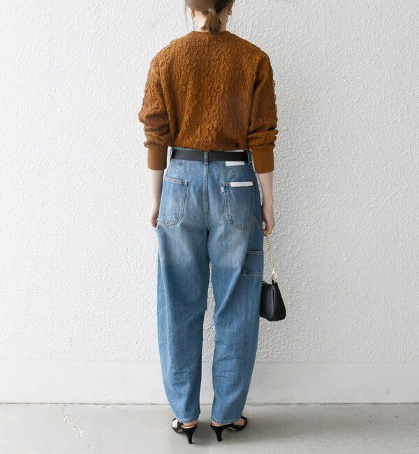 SHIPS any「【WEB限定】SHIPS any:〈手洗い可能〉ジャカード バンピー クルーネック プルオーバー」|ニット・セーター|