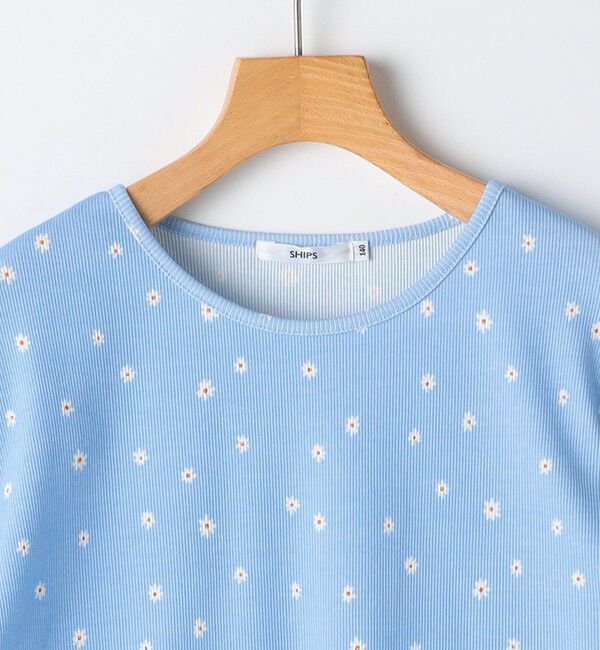 SHIPS KIDS「SHIPS KIDS:140～150cm / フラワー テキスタイル 半袖 TEE」|Tシャツ・カットソー|