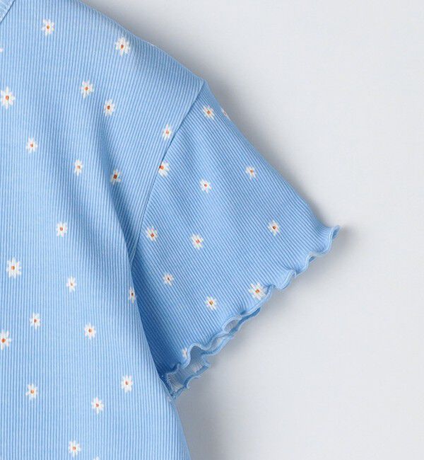 SHIPS KIDS「SHIPS KIDS:140～150cm / フラワー テキスタイル 半袖 TEE」|Tシャツ・カットソー|