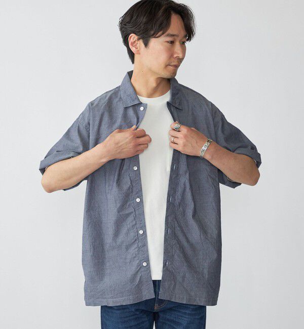 SHIPS「SHIPS: レギュラーカラー ベーシック ウィークエンド 半袖 シャツ」|シャツ・ブラウス|