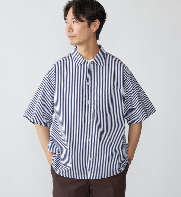 SHIPS「SHIPS: レギュラーカラー ベーシック ウィークエンド 半袖 シャツ」|シャツ・ブラウス|