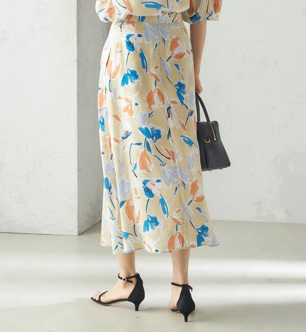 SHIPS for women「IPEKER 花柄 フロント ポケット フレア スカート」|スカート|