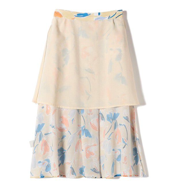 SHIPS for women「IPEKER 花柄 フロント ポケット フレア スカート」|スカート|