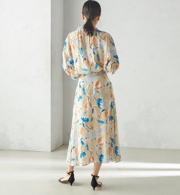 SHIPS for women「IPEKER 花柄 フロント ポケット フレア スカート」|スカート|