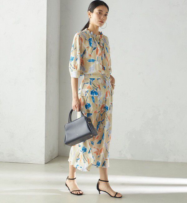 SHIPS for women「IPEKER 花柄 フロント ポケット フレア スカート」|スカート|