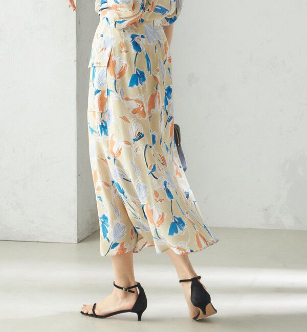 SHIPS for women「IPEKER 花柄 フロント ポケット フレア スカート」|スカート|