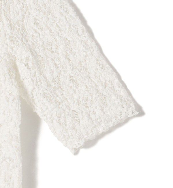 SHIPS for women「〈手洗い可能〉ラッセル レース クルーネック 5分袖 カットソー」|Tシャツ・カットソー|