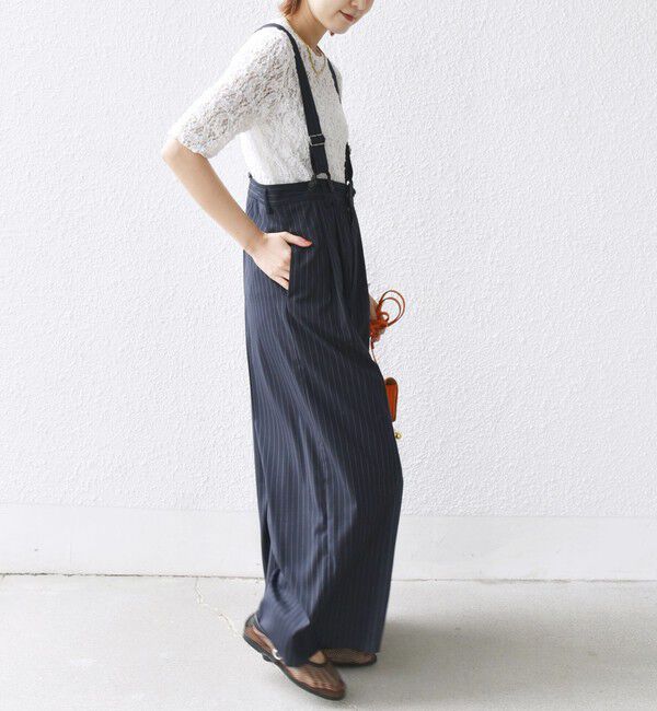 SHIPS for women「〈手洗い可能〉ラッセル レース クルーネック 5分袖 カットソー」|Tシャツ・カットソー|