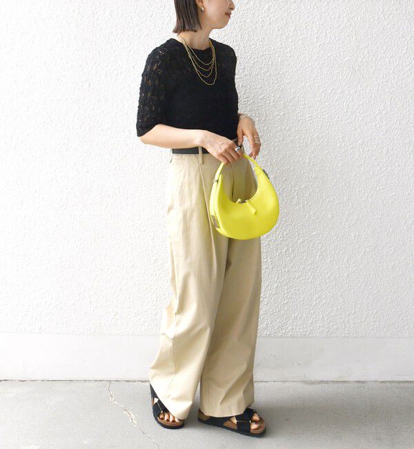 SHIPS for women「〈手洗い可能〉ラッセル レース クルーネック 5分袖 カットソー」|Tシャツ・カットソー|