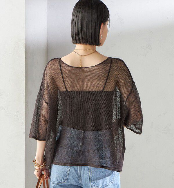 SHIPS for women「〈手洗い可能〉イタリアン シアー リネン プルオーバー」|ニット・セーター|