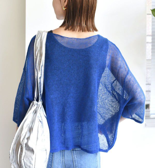 SHIPS for women「〈手洗い可能〉イタリアン シアー リネン プルオーバー」|ニット・セーター|