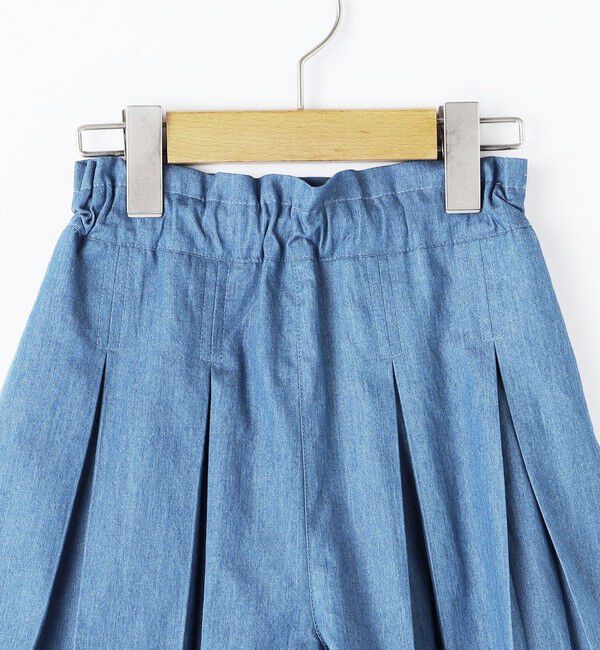 SHIPS KIDS「SHIPS KIDS:100～130cm / デニム プリーツ キュロット」|キュロット|