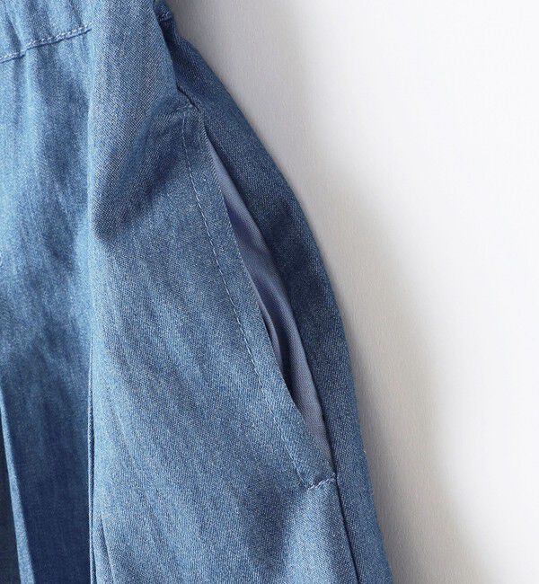 SHIPS KIDS「SHIPS KIDS:100～130cm / デニム プリーツ キュロット」|キュロット|