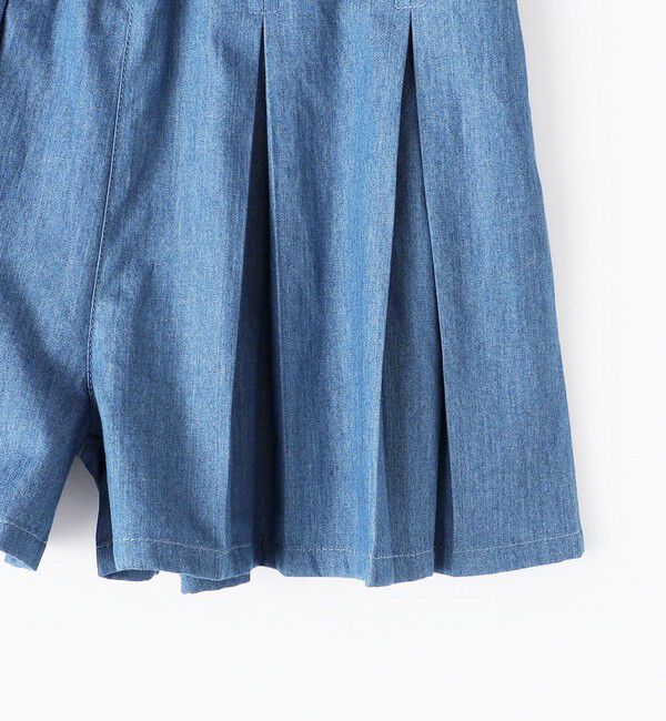 SHIPS KIDS「SHIPS KIDS:100～130cm / デニム プリーツ キュロット」|キュロット|