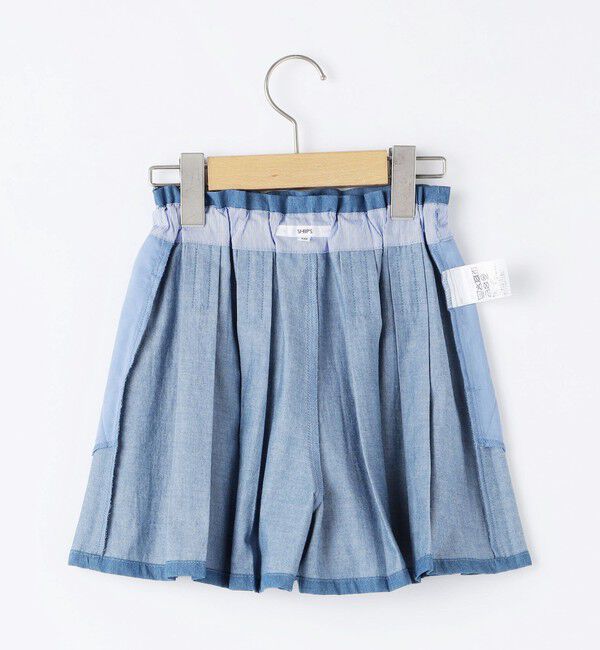SHIPS KIDS「SHIPS KIDS:90cm / デニム プリーツ キュロット」|キュロット|