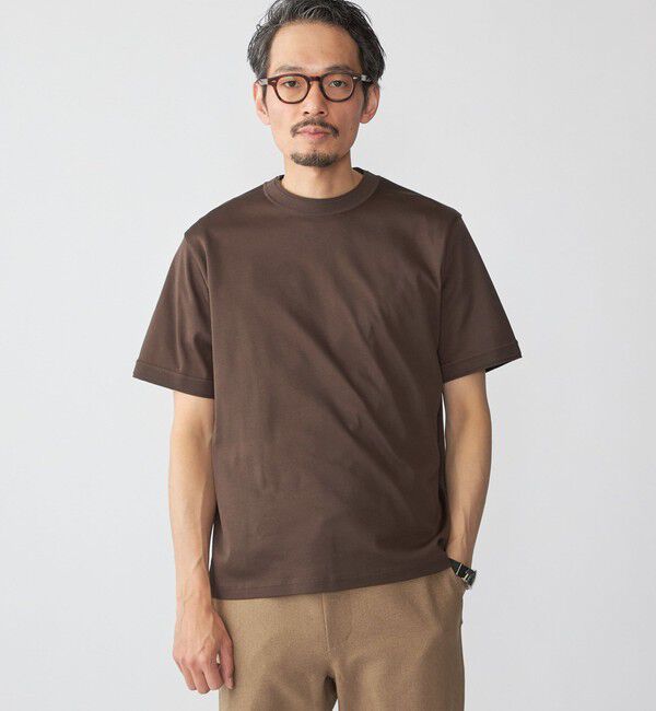 SHIPS「SHIPS: リンキング  フライス Tシャツ」|Tシャツ・カットソー|ブラウン