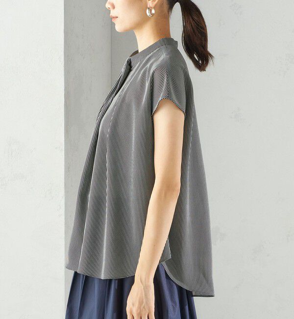 SHIPS for women「〈手洗い可能〉タック タイ フレンチ スリーブ ブラウス」|シャツ・ブラウス|