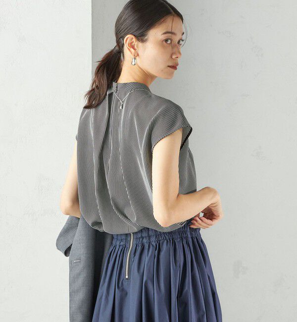 SHIPS for women「〈手洗い可能〉タック タイ フレンチ スリーブ ブラウス」|シャツ・ブラウス|