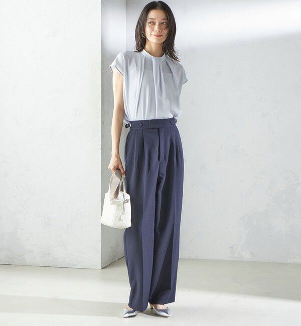 SHIPS for women「〈手洗い可能〉タック タイ フレンチ スリーブ ブラウス」|シャツ・ブラウス|