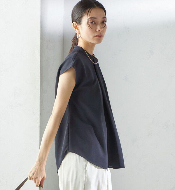 SHIPS for women「〈手洗い可能〉タック タイ フレンチ スリーブ ブラウス」|シャツ・ブラウス|