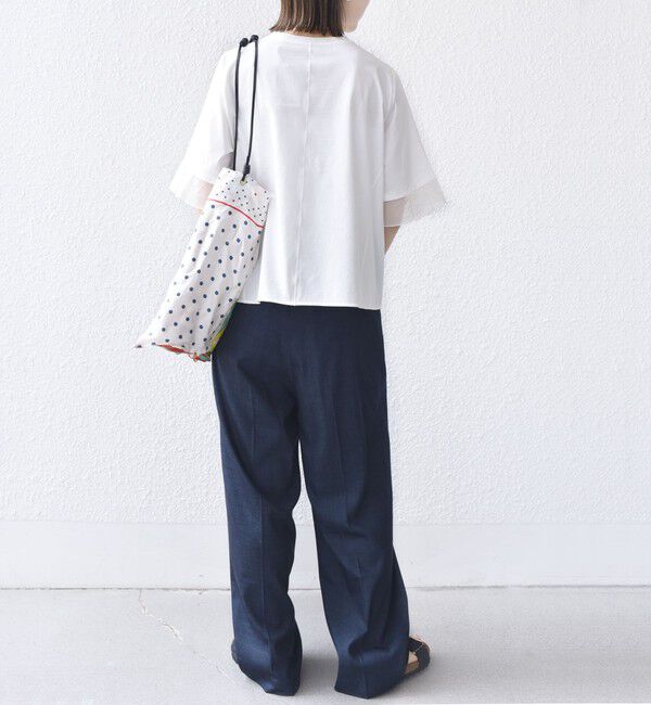 SHIPS for women「《一部追加予約》【WEB限定】〈接触冷感 / UVカット〉シアー オーガンジー コンビ プルオーバー」|Tシャツ・カットソー|