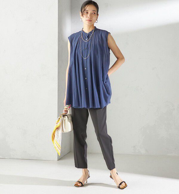 SHIPS for women「troisiemeCHACO:〈手洗い可能〉テーパード パンツ」|スラックス|