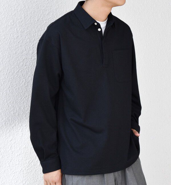 SHIPS any「SHIPS any: 360&deg; THE CIRCLE STRETCH ウールライク スキッパー プルオーバー シャツ(セットアップ対応)◇」|シャツ・ブラウス|