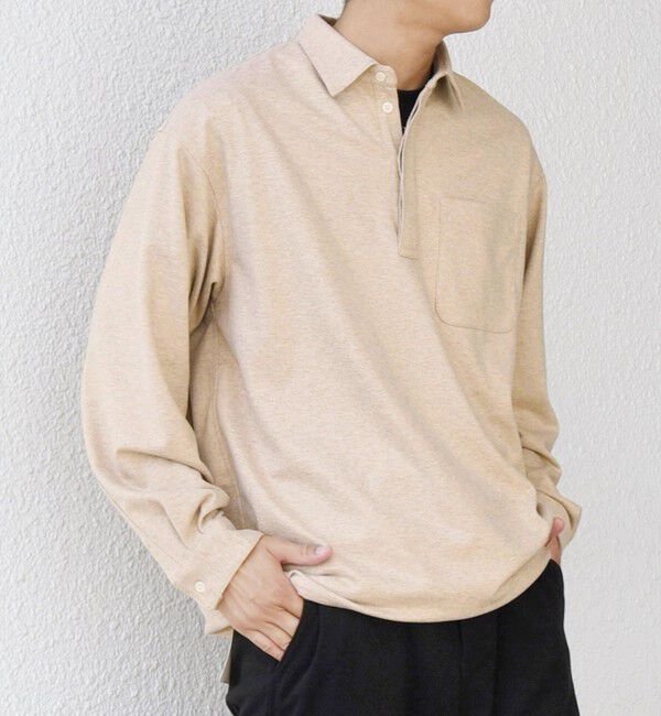 SHIPS any「SHIPS any: 360&deg; THE CIRCLE STRETCH ウールライク スキッパー プルオーバー シャツ(セットアップ対応)◇」|シャツ・ブラウス|