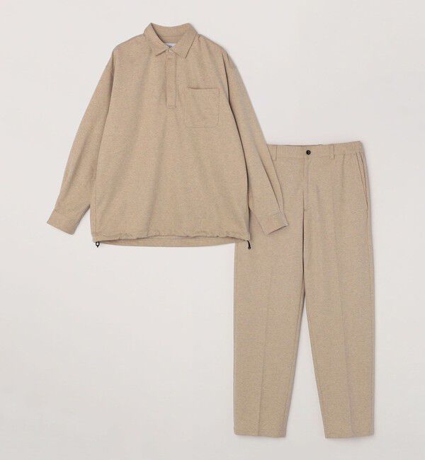 SHIPS any「SHIPS any: 360&deg; THE CIRCLE STRETCH ウールライク スキッパー プルオーバー シャツ(セットアップ対応)◇」|シャツ・ブラウス|