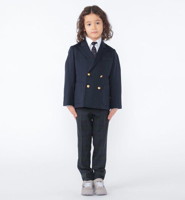 SHIPS KIDS「SHIPS KIDS:110～130cm /セレモニー ポンチ ダブルボタン ジャケット」|スーツ|