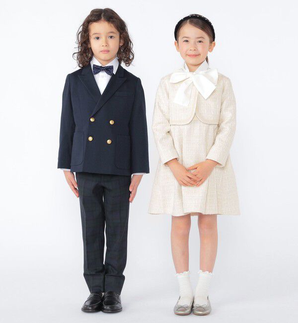 SHIPS KIDS「SHIPS KIDS:110～130cm /セレモニー ポンチ ダブルボタン ジャケット」|スーツ|