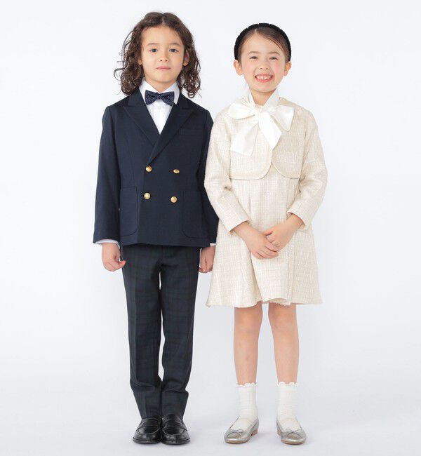 SHIPS KIDS「SHIPS KIDS:110～130cm /セレモニー ポンチ ダブルボタン ジャケット」|スーツ|
