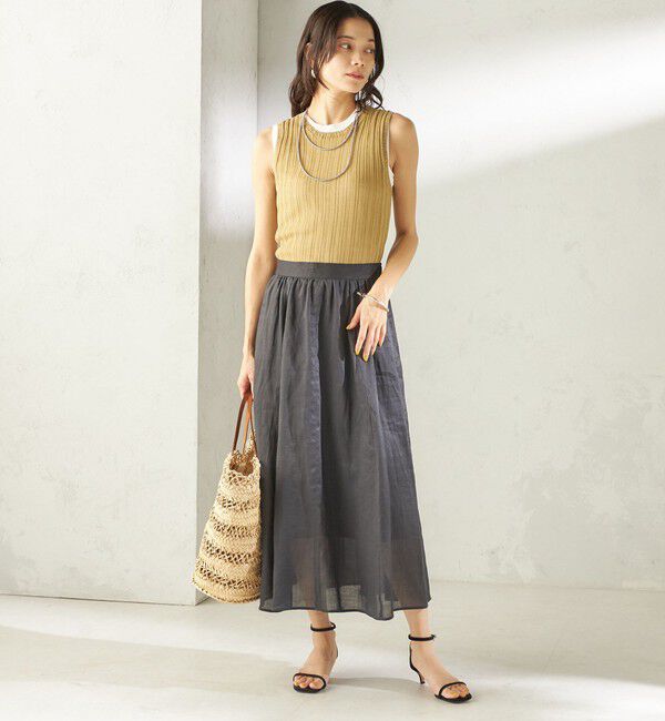SHIPS for women「《予約》〈手洗い可能〉ラミー 4 ギャザー スカート」|スカート|