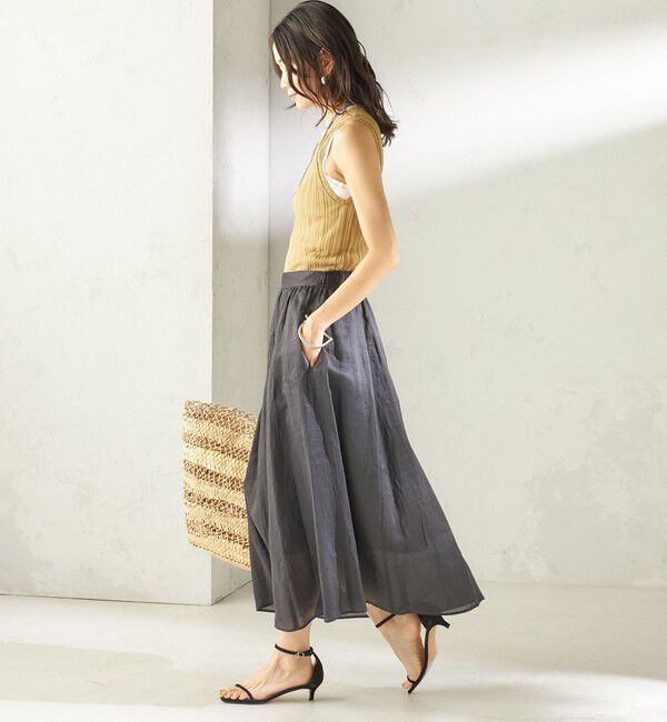 SHIPS for women「《予約》〈手洗い可能〉ラミー 4 ギャザー スカート」|スカート|