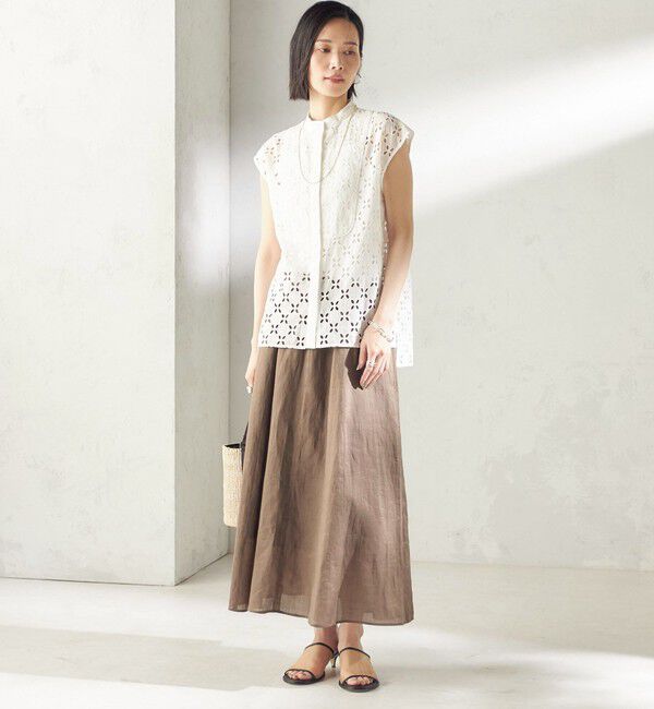 SHIPS for women「《予約》〈手洗い可能〉ラミー 4 ギャザー スカート」|スカート|