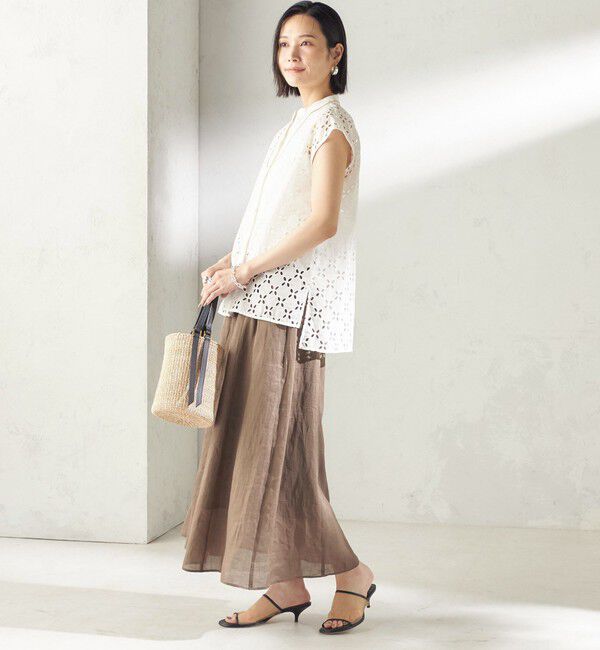 SHIPS for women「《予約》〈手洗い可能〉ラミー 4 ギャザー スカート」|スカート|