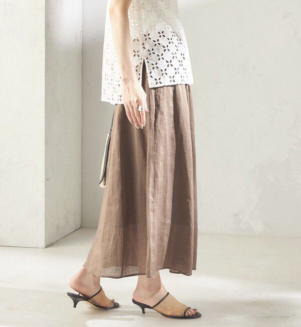 SHIPS for women「《予約》〈手洗い可能〉ラミー 4 ギャザー スカート」|スカート|