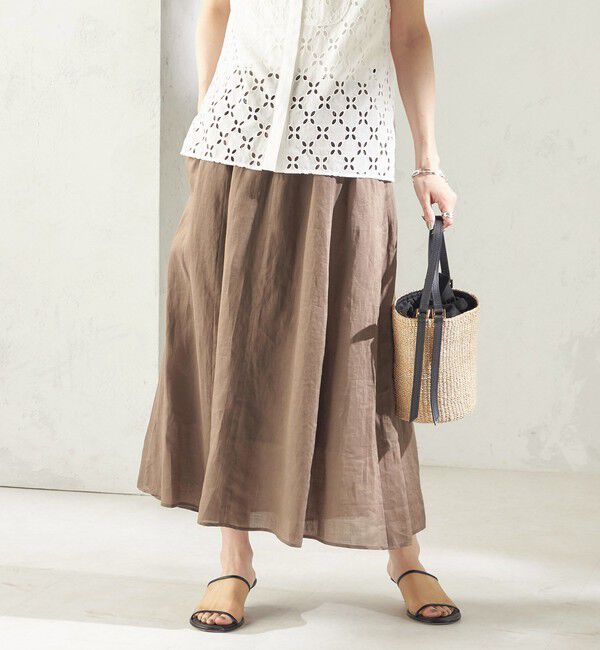 SHIPS for women「《予約》〈手洗い可能〉ラミー 4 ギャザー スカート」|スカート|
