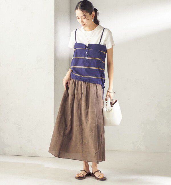 SHIPS for women「《予約》〈手洗い可能〉ラミー 4 ギャザー スカート」|スカート|