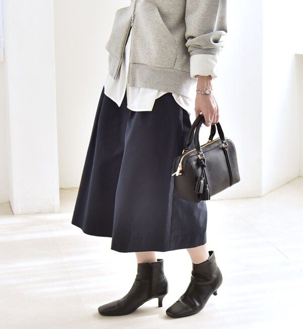 quaranciel「quaranciel:〈洗濯機可能〉タック Aライン ハーフ パンツ」|キュロット|