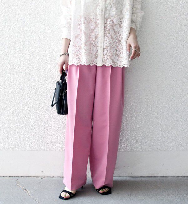 SHIPS any「SHIPS any:〈手洗い可能〉2タック ワイド パンツ」|スラックス|