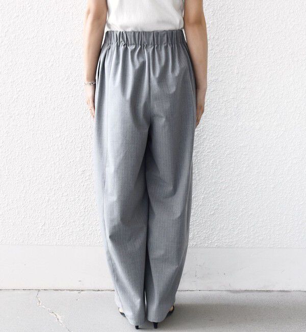 SHIPS for women「《一部追加予約》〈手洗い可能〉トロ ピン ストライプ ウエスト ギャザー パンツ」|その他|