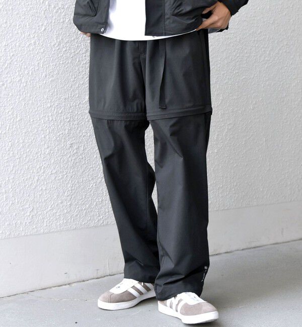 SHIPS any「SHIPS any:〈撥水加工〉タスラン SOLOTEX(R) 2WAY トラック パンツ(セットアップ対応)◆」|カーゴ|ブラック