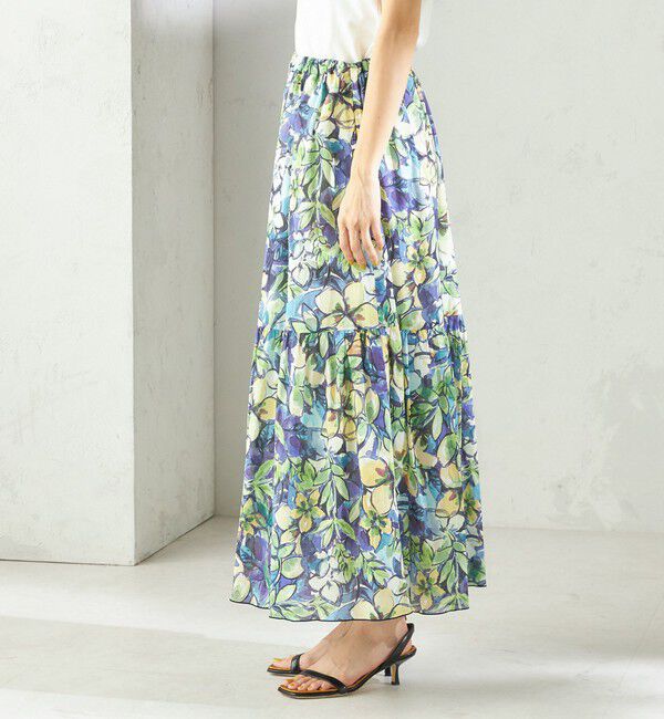 SHIPS for women「《予約》〈手洗い可能〉DEVEAUX 綿 プリント スカート」|スカート|