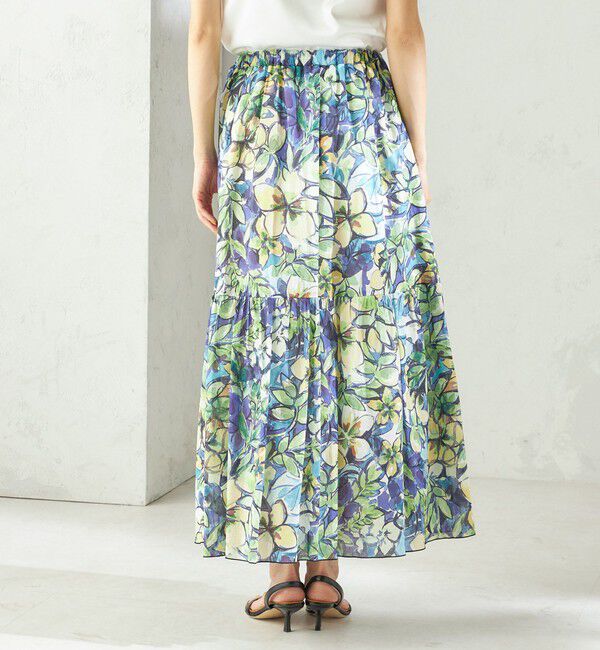 SHIPS for women「《予約》〈手洗い可能〉DEVEAUX 綿 プリント スカート」|スカート|