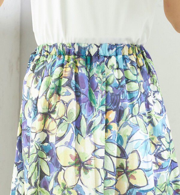 SHIPS for women「《予約》〈手洗い可能〉DEVEAUX 綿 プリント スカート」|スカート|