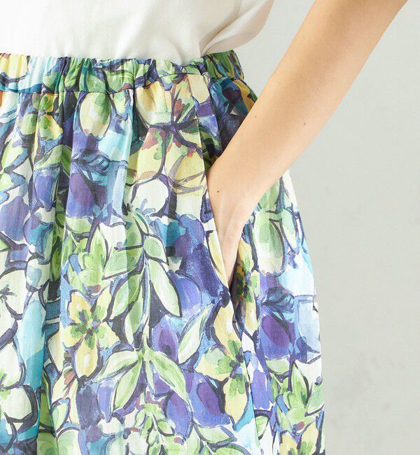 SHIPS for women「《予約》〈手洗い可能〉DEVEAUX 綿 プリント スカート」|スカート|