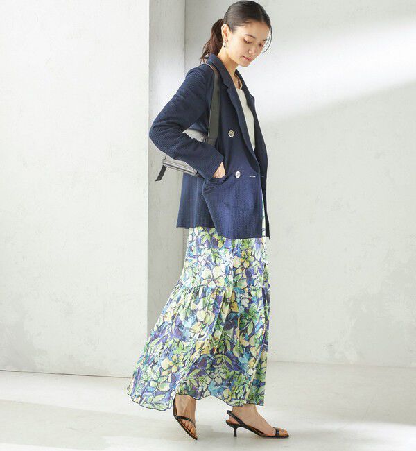 SHIPS for women「《予約》〈手洗い可能〉DEVEAUX 綿 プリント スカート」|スカート|